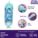 Happy Nappers Pillow & Sleepy Sack Medium Dolphin 54" Comfy, Cozy, Compact, Super Soft, Warm, All Season, Sleeping Bag with Pillow