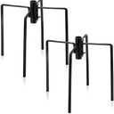 Blulu 2 Pcs Pole Stabilizer Stand Base for Outdoor Bird Feeder Pole with 4 Prongs Base for 1/2 or 3/4 Inch Freestanding Supplies for Hanging Bird Feeder, Birdhouse, Lantern