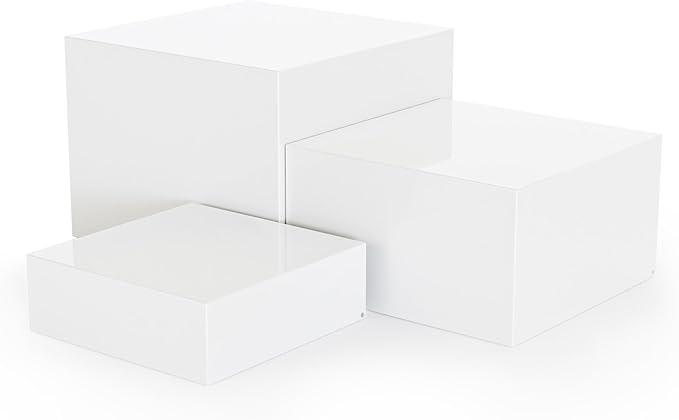 NEETBU Metal Display Stands for Buffet Table - Black & White Cake Risers, Cupcake Stand for Wedding, Party, Catering Supplies, Elegant Food Risers for Display 6 Pcs