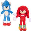 Sonic The Hedgehog 3 Movie Plush - Sonic The Hedgehog & Knuckles 9-Inch Stuffed Toy Figures - Officially Licensed 3 Movie, Amazon 2-Pack Kids Plush Toy Figure Set
