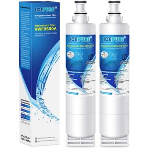 ICEPURE 4396508 Refrigerator Water Filter Replacement for EveryDrop Filter 5, EDR5RXD1, Whirlpool 4392857, NL300, 4396510, 4396509, 4396547, LC400V, 4396510p, WF-NLC240V,PNL240V, 2PACK