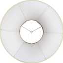 Aspen Creative 38004-2 Traditional Handsewn Bell Shaped Collapsible Spider Construction Lamp Shade in Cream, 8" Top x 17" Bottom x 13" Slant, Set of 2