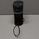 Mini Single Serve Coffee Maker for K Cup and Ground Coffee, Fast Brew One Cup Coffee Machine with Descaling Reminder and Water Window, 6 to 12 oz. Brew Sizes, Black (9.45 Inches)