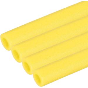 PATIKIL 4 Pcs Pipe Insulation Foam Tube, Heat Preservation Foam Pipe Tubing Covers 3/ 8" (10mm) ID x 3.3FT x 13/ 16" OD for Handle Heat Water Pipe Freeze Protection, Yellow