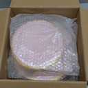 120PCS Pink Plastic Plates, Disposable Elegant Party Plate with Gold Rim, Heavy Duty 60 Dinner and 60 Dessert Fancy Plates for Party and Wedding