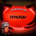 SYNCFUN Glow in The Dark Football for Boys, Light Up Football for Night Outdoor Sports Games, Red Glowing Ball, Ball Accessories Gifts for Teen Boy Toys Ages 3 Old and Up