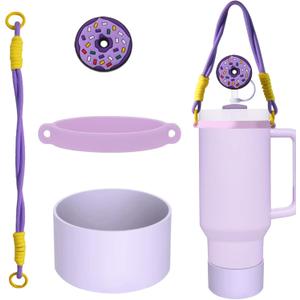 2 x Stanley Cup 40/30 oz Accessories Set Includs 1 Pcs Silicone Stanley Cup Boot 1 Pcs Handle Strap 1 Pcs Siliocne Straw Cover for stanley cups