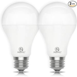 E ENERGETIC LIGHTING 2 Pack 150 Watt LED Light Bulb, Super Bright A21 Cool White 4000K, Non-Dimmable, 2300LM LED Bulb, High Lumen Light Bulbs, E26 Base, UL Listed