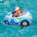 Swimbobo Toddler Pool Float with Seat Boat Inflatable Ride-on Airplane Pirates Sharks Car for Kids Outdoor Toys