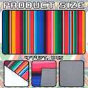 Tinideya 4' x 6' Mexican Outdoor Rug Plastic Straw Front Doormat Mat Patio Deck Mat Waterproof Outdoor Rug Outside Indoor Garden Lawn Balcony Porch Holiday Decor(Striped, Rainbow)