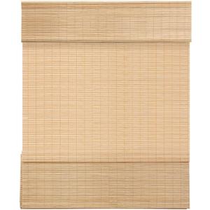LazBlinds Cordless Bamboo Roman Shades, Light Filtering Window Treatment, Roll Up Bamboo Blinds for Windows, 43'' W x 60'' H