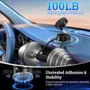 3 x Magnetic Phone Holder, Suction Cup Phone Mount, Foldable Strong Magnetic Cell Phone Holder for Car/Gym/Mirror/Smooth Surface, Compatible with Magsafe iPhone (White)