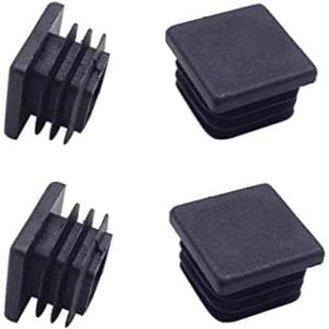 1 Inch (25 mm) Square Plastic Plugs Tubing End Caps for Square Tubing Post (4 Pack)