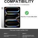 Keyboard Case for iPad Pro 11-inch (M4) 2024, Smart Folio Cover with Pencil Holder, Rechargeable, Magnetic Wireless Keyboard for iPad Pro 11, Only Compatible with Model A2836/A2837/A3006,Dark black