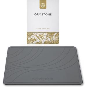 Stone Bath Mat Diatomaceous Earth, Quick Dry & Super Absorbent, Non-Slip Base, Modern Minimalist Bathroom Mat, Luxury Shower Floor Mat for Bathroom (24x16)