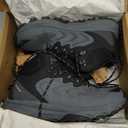 Men's Waterproof Hiking Boots Lightweight Comfortable Outdoor Walking Trail Boots Shoes (10.5, Grey-1)