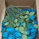72 Pcs Artificial Roses Teal Fake Silk Roses Realistic Roses Faux Flower Indoor Wedding Home Decor, Birthday Decorations