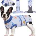 Kuoser Recovery Suit for Dogs Cats After Surgery, Professional Pet Recovery Shirt Dog Abdominal Wounds Bandages, Substitute E-Collar & Cone,Prevent Licking Dog Onesies Pet Surgery Recovery Suit, XS