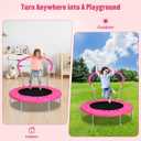 Lyromix 36-Inch Kids Trampoline with Handle - Indoor Mini Tranpoline for Toddlers, Small Fitness Rebounder for Indoor and Outdoor Use