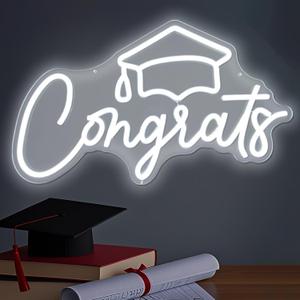 Congrats Grad Neon Sign Congrats Neon Lights Signs for Backdrop Graduation Party Wall Decor Dimmable Congratulations Neon Sign Celebration Grad Neon Wall Sign Gifts