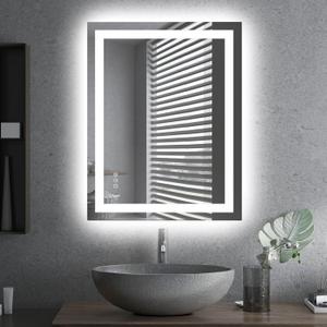 LED Bathroom Mirror, 28"X36" with Front Light and Backlit