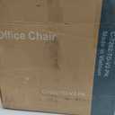 DUMOS Desk Chair No Wheels, Criss Cross Chair Wide Cross Legged Office Desk Vanity Comfy Chair, Armless Adjustable Swivel Chairs for Home Computer Task Beige