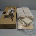 Cat Wall Shelves - Four Step Cat Shelf with Scratch Board, Mounted Cat Shelves, Sturdy Cat Wall Furniture for Indoor Cats, Kittens - Extra Cat Wall Hammock Cover Included