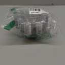 TOFLEN 8 oz Dessert Cups with Spoons, 50 Pack Clear Plastic Small Party Serving Bowls for Sundae, Parfait, Fruit, Strawberry Shortcake, Disposable Snack Bowls (Flower Shape)