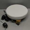 FURWOO Adjustable Salon Chair Small Rolling Stool with Wheels for Spa Salon Massage Home Office White