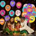 2 x HOWAF 40pcs Happy Diwali Party Decorations Balloons, 9 Styles Festival of Lights Latex Balloons and Confetti balloons for Indian Deepavali Festival, Diwali Party Supplies for Home Ceiling Wall