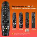 Replacement for LG Remote Control for Smart TV from 2018-2025, for Magic LG TV Remote Replacement with Voice and Pointer Function