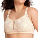 Women's Full Coverage Minimizer Bra No Underwire Comfortable Bras (38C, Nude)