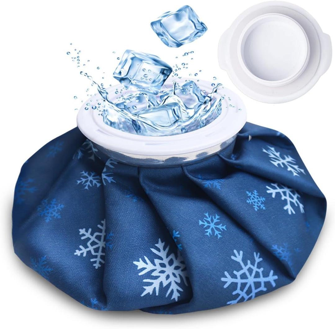 2 x NEWGO Ice Pack for Injury Reusable, Small Ice Bag Refillable Ice Pack for Hot Cold Therapy and Pain Relief, Hot Water Bag, No-Leak Medical Ice Bag (11 Inch)