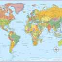 Rand McNally Signature Edition World Wall Map  Laminated Rolled