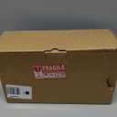 KOSKIMER Coffee Sugar Tea Containers with Scoops, Glass Jars with Wooden Lids and Spoons, Coffee Bar Canisters for Countertop, Decorative Kitchen Canisters Set of 3 (25oz)