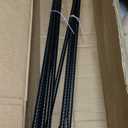 24 Set of 8 Ground Rebar Stakes Heavy Duty J Hook Ground Anchors, Curved Steel Plant Support Garden Stake with Chisel Point end, Hammer Through Hard Soil for Camping Tent - Black Powder Coated