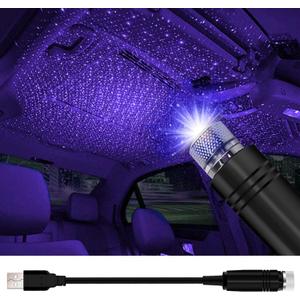 Star Projector Night Light, Car Accessories for Women and Men, Romantic Car Led Lights Interior, Adjustable Interior Car Lights, Roof, Bedroom, Decor, Room Decor, Home Decor, Plug and Play (Blue)