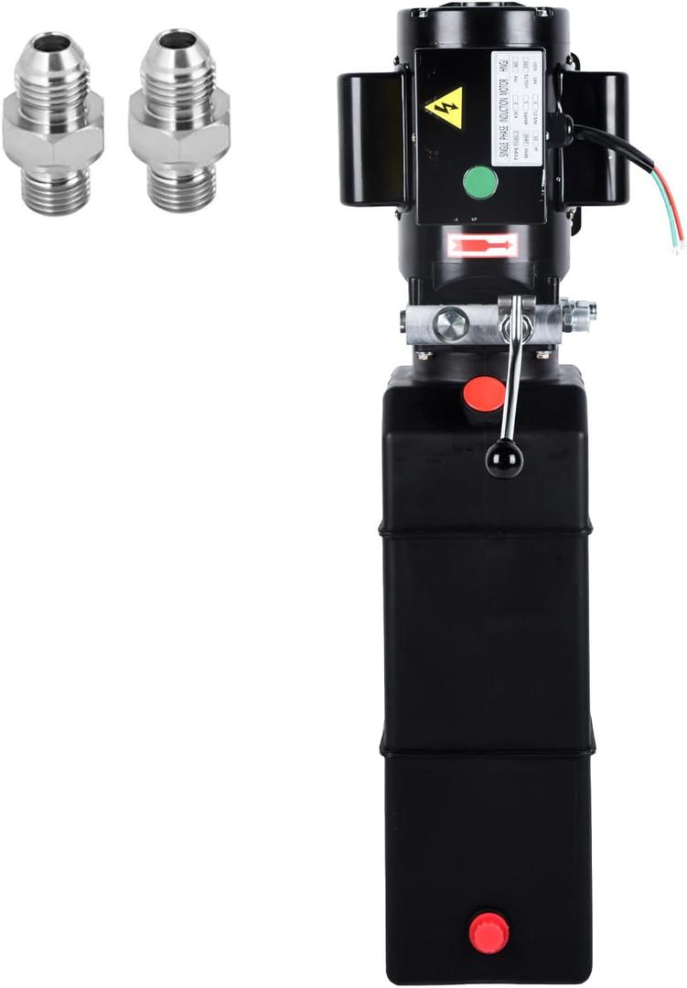 15 Quart Hydraulic Pump 3.7 Gallon Hydraulic Power Unit Pack 1.6-3KW Hydraulic Lift 220V 2950 PSI 3 HP 60HZ Single Acting Electric Hydraulic Pump 2 and 4 Post Lifts for Car Auto Lifting