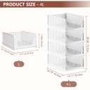 CTSNSLH 8 Pack Closet Organizers Stackable Storage Box
