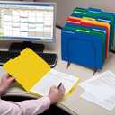 Smead Poly File Folder, 1/3-Cut Tab, Letter Size, Blue, 24 per Box (10503)