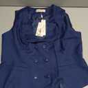 Belle Poque Women Double Breasted Vintage Lapel Collar Vest Coat With 2 Pocket, Large