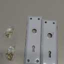 2 Pack Mortise Lock Door Plates for Interior Doors, Old Style Mortise Door Knob Cover Backplate Replacement, Antique Brass Door Escutcheon Plates