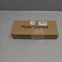 2 Inch Caster Wheels, Casters Set of 4, ASHGOOB Red Polyurethane (PU) Casters with Brake Heavy Duty, Industrial Locking Swivel Top Plate Castor Wheels for Workbench/Furniture/Cart