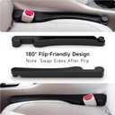 Givifive Car Seat Gap Filler Set of 2, Soft Foam Multifunctional Seat Side Gap Filler with Organizer & Hook Function, 3in1 Gap Stopper Universal Fit Car SUV Truck Fill The Gap Between Seat & Console