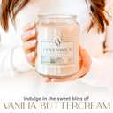 Havenwick Vanilla Buttercream Soy Blend 22-oz Large Jar Candle, Long Lasting 110-130 Hour Burn Time with Single Cotton Wick, Relaxing Scented Candles for New Home Gift & Housewarming Parties