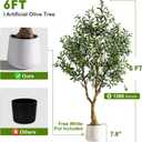 Tall Artificial Tree Large Faux Olive Tree with Pot Indoor Outdoor Realistic Floor Big Fake plantas for Home Living Room Master Bedroom Office Porch Outside Patio arboles artificiales para decoracion