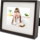 OUZUGIE 5x7 Picture Frame,Display Poster 4x6 With Mat or 5x7 Without Mat,Coffee Aluminum Poster Frames with Premium Acrylic,Photo Frames with Strong Corner for Gallery Wall and Tabletop