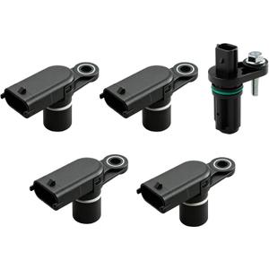 4pcs Camshaft + 1pcs Crankshaft Position Sensors for 2010-2025 GM GMC Chevrolet Buick Cadillac 3.0L 3.6L, for Equinox Malibu Colorado Traverse Terrain, for Impala CT4 Saturn # 12615371 1238249