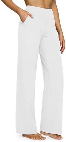 G4Free EverGoing Yoga Pants Women Wide Leg Pants with Pockets High Waist Stretch Dress Casual Sweatpants Petite/Regular/Tall, XS