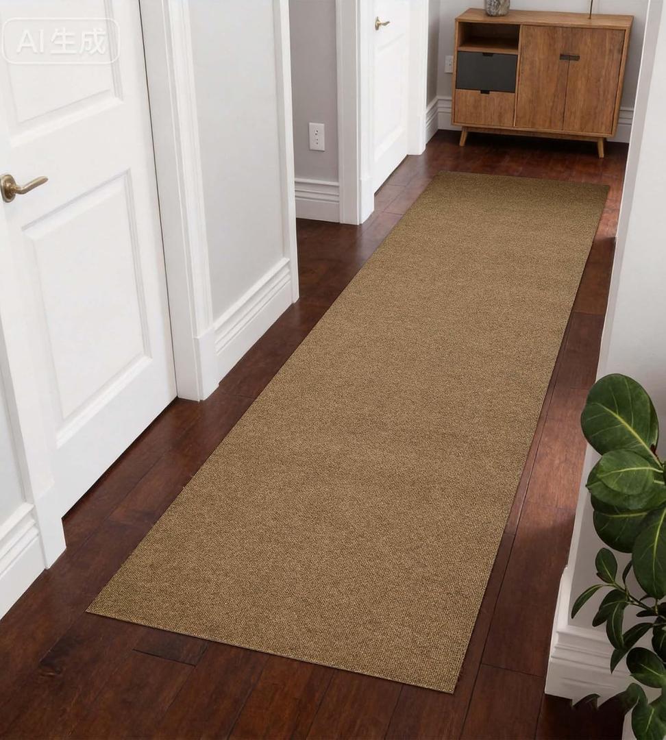 jxgzyy Outdoor Runner Rug 2'11" x 9'10", Non Slip Dirt Trapping Mat with Scraper Pile for Outside, Idea for Entryway, Muddy Room, Backdoor